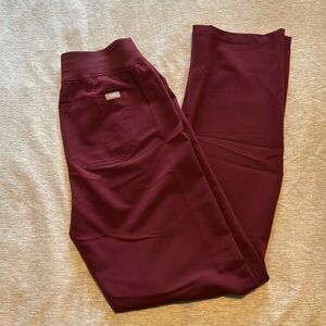 Figs Burgundy Livingston Tall Basic Scrub Pant